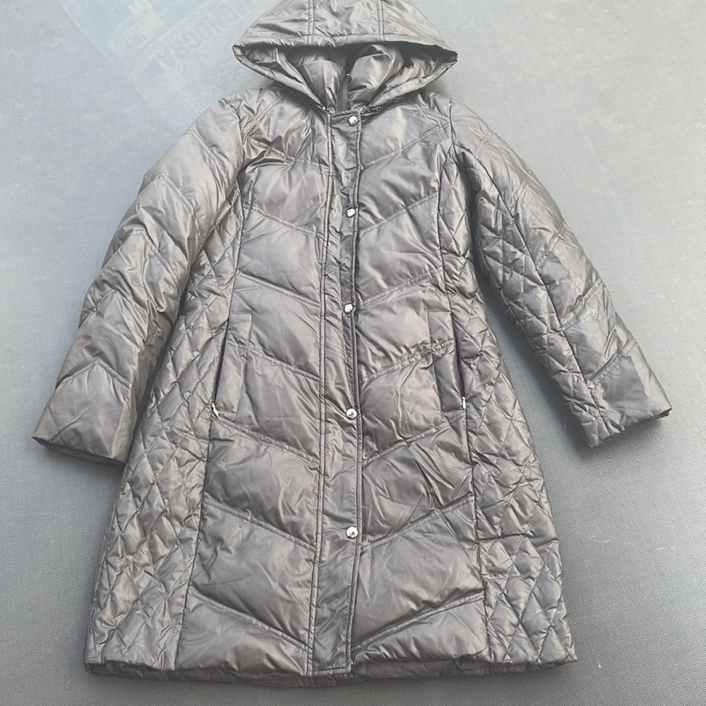 Women’s guess long puffer coat size medium black